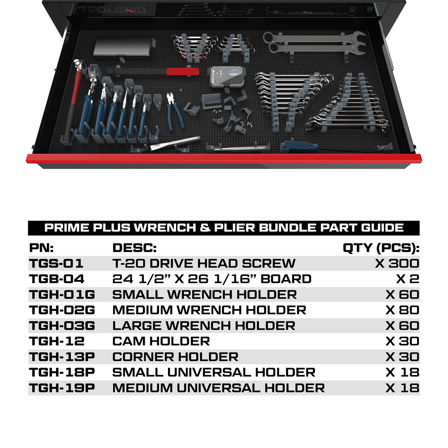 Toolgrid® Prime Plus Wrench & Plier Bundle