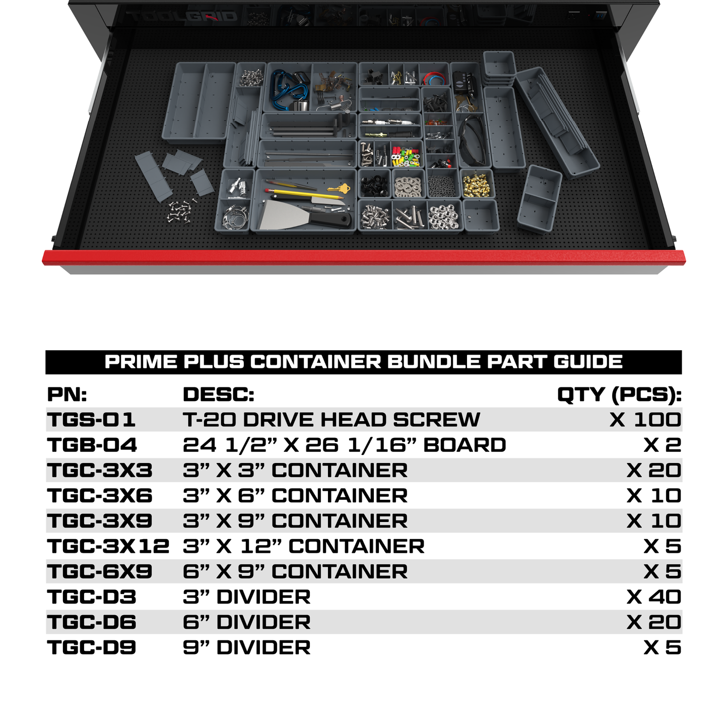 Toolgrid® Prime Plus Container Bundle