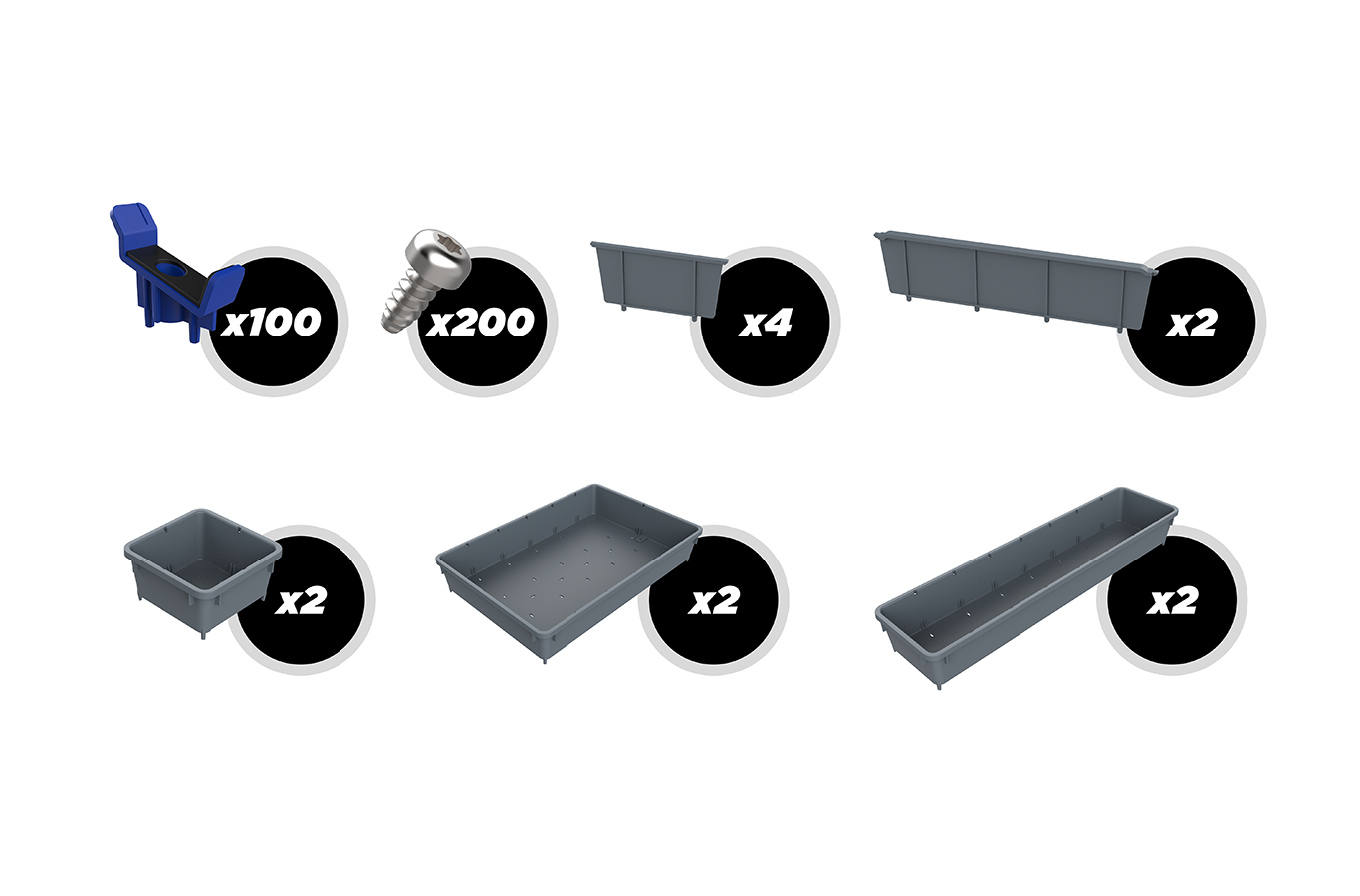 Toolgrid® TGH-03PM/PS Large Wrench Holder Bundles - Metric/SAE