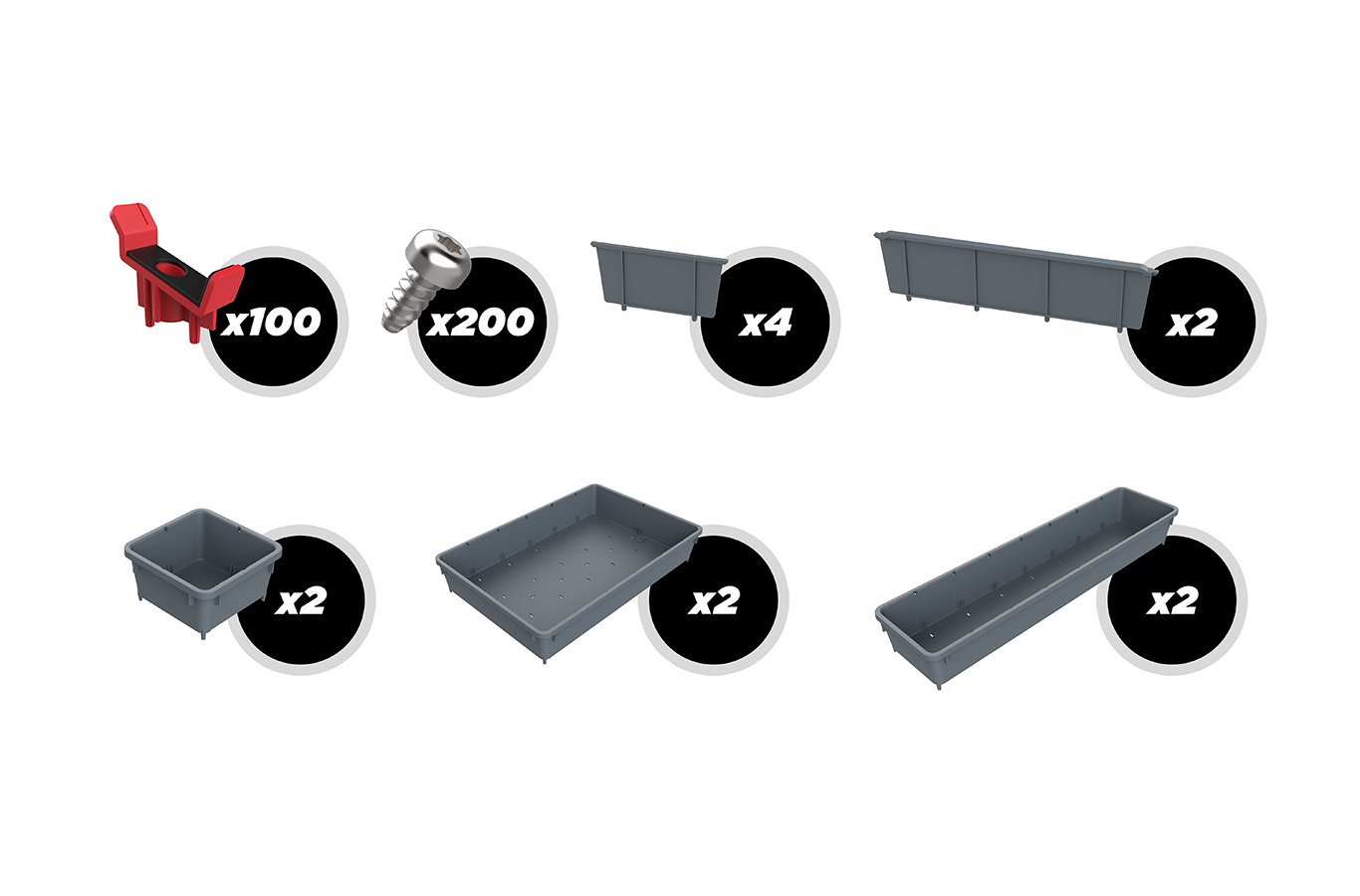 Toolgrid® TGH-03PM/PS Large Wrench Holder Bundles - Metric/SAE