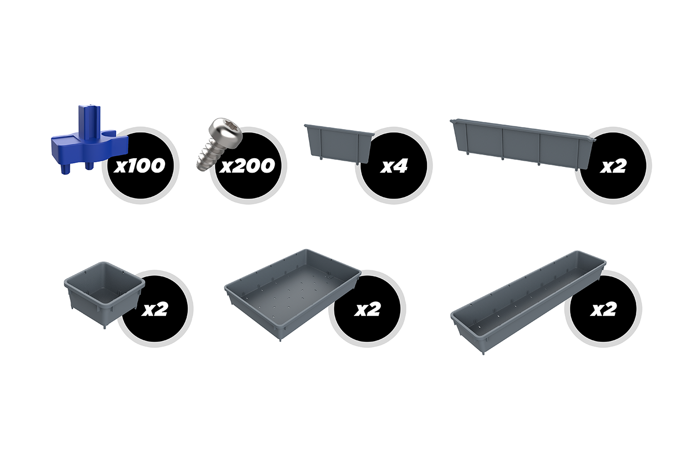 Toolgrid® TGH-04PM/PS 1/4" Drive Socket Holder Bundles - Metric/SAE